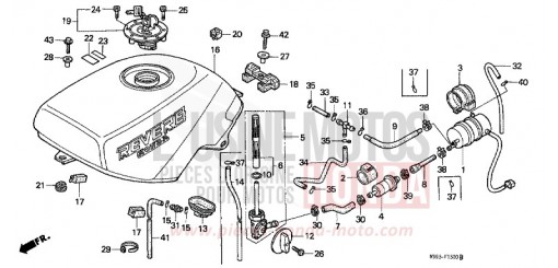 FUEL TANK NTV650P de 1993